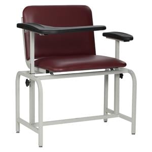 Blood Draw Chair Burgundy Steel 450lb Capacity Ea