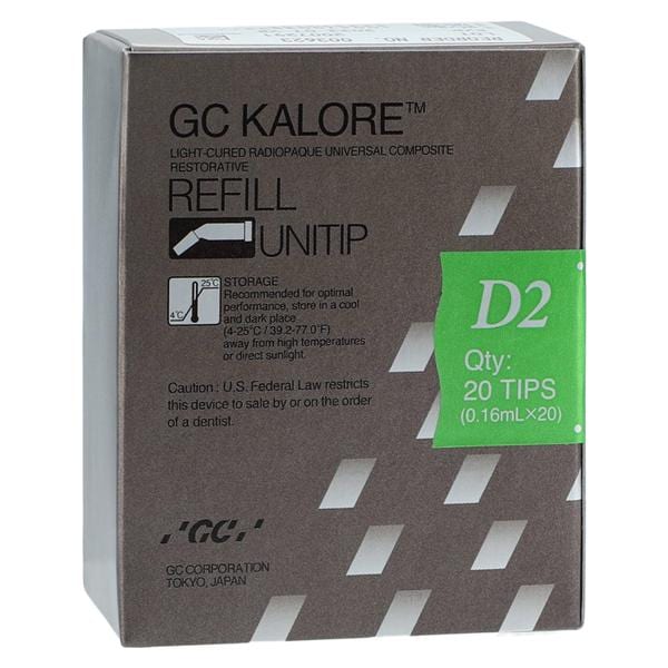 GC Kalore Universal Composite D2 Unitip Refill 20/Bx