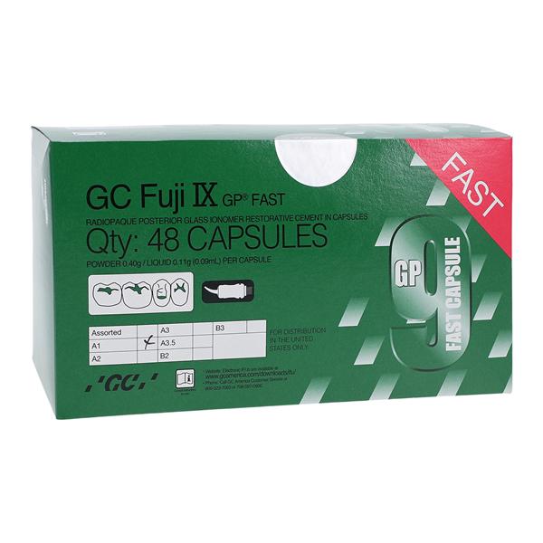 GC Fuji IX GP FAST Glass Ionomer Capsule A1 Refill 48/Bx