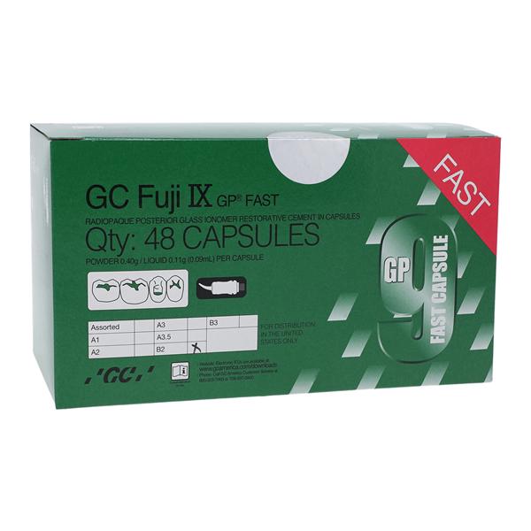 GC Fuji IX GP FAST Glass Ionomer Capsule B2 Refill 48/Bx