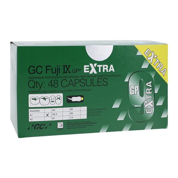 GC Fuji IX GP EXTRA Glass Ionomer Capsule A1 Refill 48/Bx