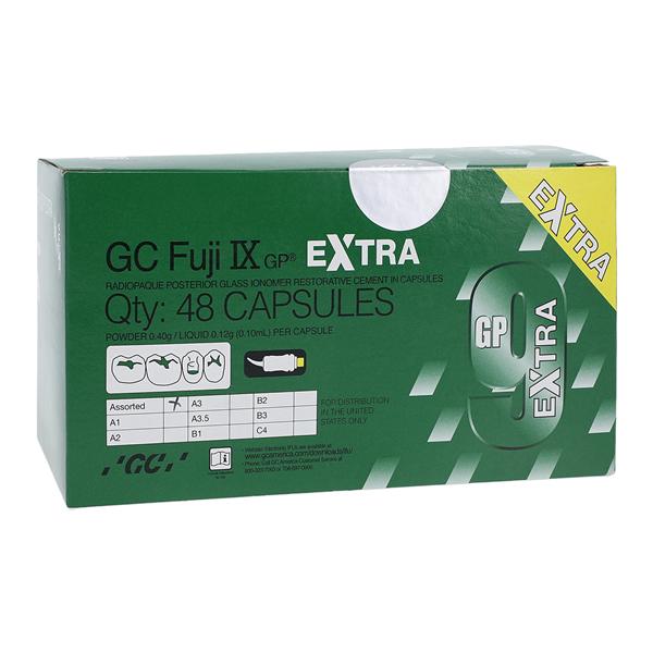 GC Fuji IX GP EXTRA Glass Ionomer Capsule Assorted Refill 48/Bx