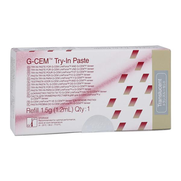 G-CEM Resin Try-In Paste Composite Cement Translucent Ea