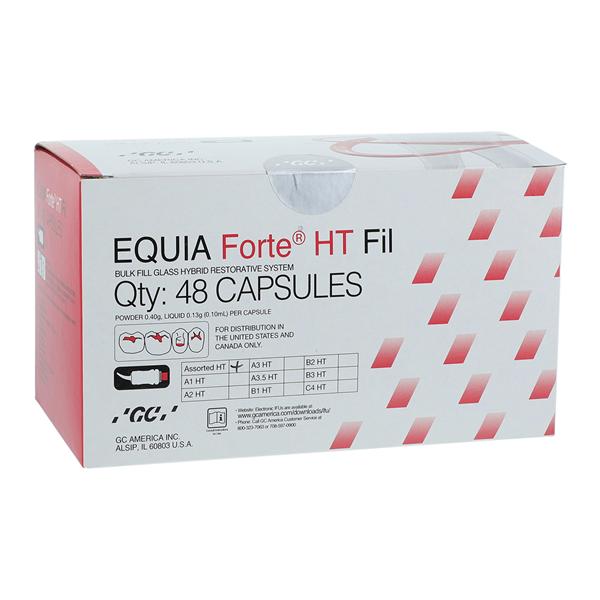 Equia Forte HT Glass Ionomer Capsule Assorted Refill 48/Pk