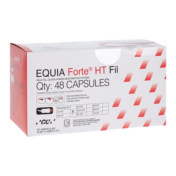 Equia Forte HT Glass Ionomer Capsule A1 Refill 48/Pk