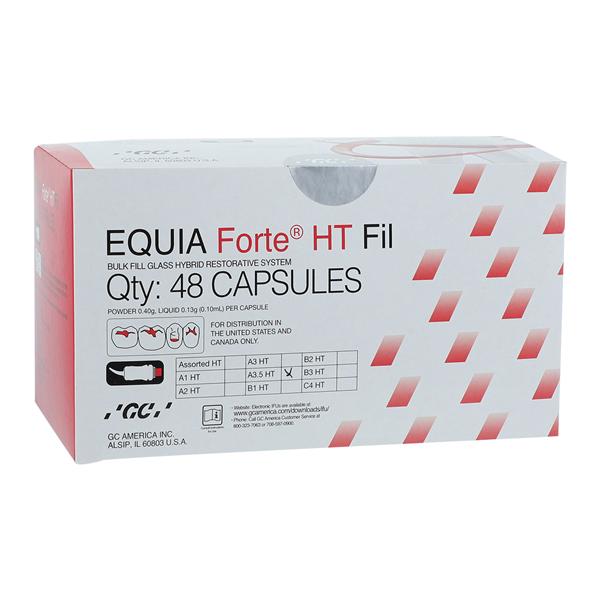 Equia Forte HT Glass Ionomer Capsule A3.5 Refill 48/Pk