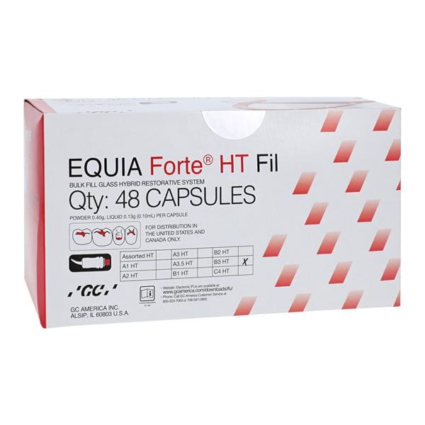 Equia Forte HT Glass Ionomer Capsule B3 Refill 48/Pk