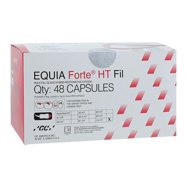 Equia Forte HT Glass Ionomer Capsule C4 Refill 48/Pk