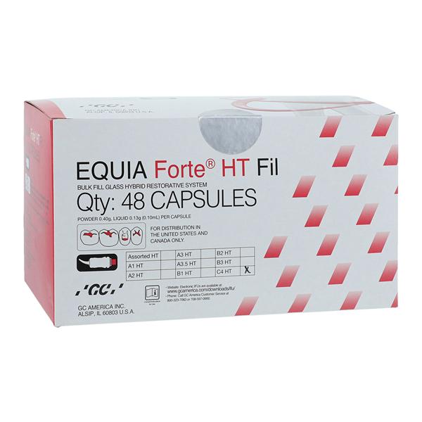 Equia Forte HT Glass Ionomer Capsule C4 Refill 48/Pk