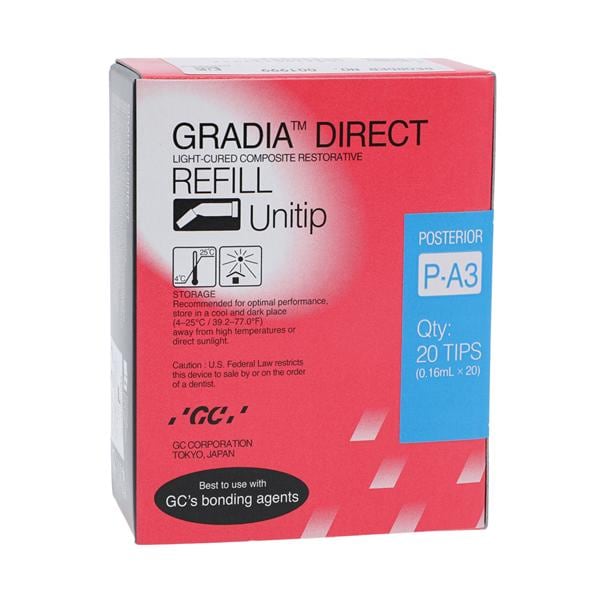 Gradia Direct Universal Composite P-A3 Unitip Refill 20/Bx