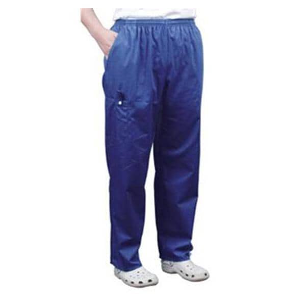 Scrub Pant 65% Polyester / 35% Cotton 4 Pockets Medium Blueberry Unisex Ea