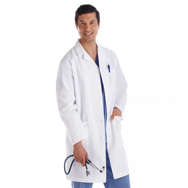 META Lab Coat 3 Pockets Long Sleeves 38 in 4X Large White Mens Ea