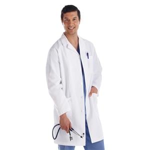 META Lab Coat 3 Pockets Long Sleeves 38 in 5X Large White Mens Ea