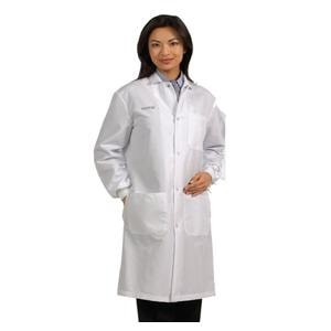 Lab Coat 3 Pockets Long Sleeves 41 in Medium White Unisex Ea