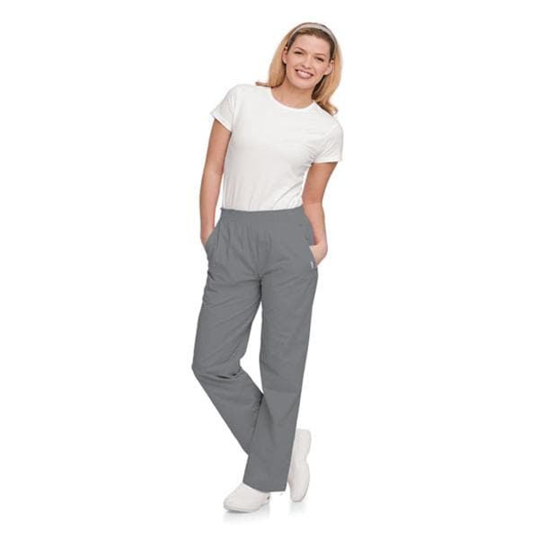 Scrub Pant 65% Polyester / 35% Cotton 4 Pockets X-Small Steel Grey Womens Ea