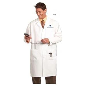 Lab Coat 3 Pockets Long Sleeves 41 in Small White Mens Ea