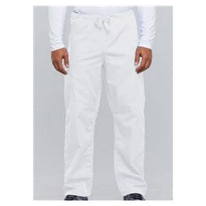 Cherokee Scrub Pant 3 Pockets Large White Unisex Ea