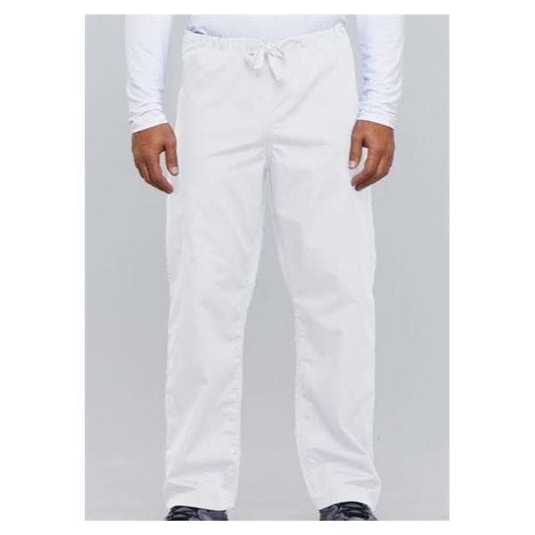 Cherokee Scrub Pant 65% Polyester / 35% Cotton 3 Pockets Medium White Unisex Ea