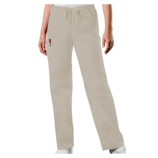 Scrub Pant 65% Polyester / 35% Cotton 3 Pockets Large Khaki Unisex Ea