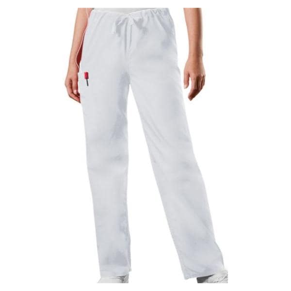 Scrub Pant 3 Pockets Medium White Unisex Ea