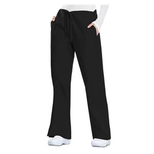 Scrub Pant 65% Polyester / 35% Cotton 3 Pockets Medium Black Womens Ea