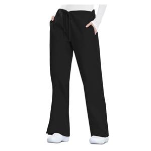 Scrub Pant 65% Polyester / 35% Cotton 3 Pockets X-Small Black Womens Ea