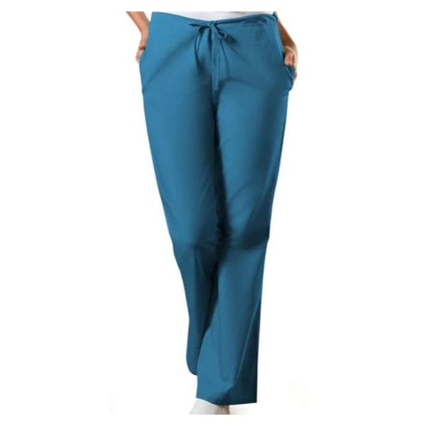 Scrub Pant 65% Polyester / 35% Cotton 3 Pockets Large Caribbean Blue Womens Ea