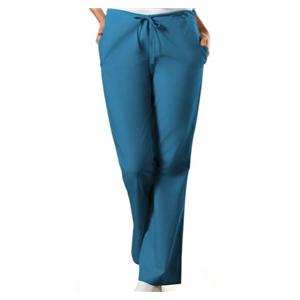 Scrub Pant 65% Polyester / 35% Cotton 3 Pockets X-Small Caribbean Blue Womens Ea