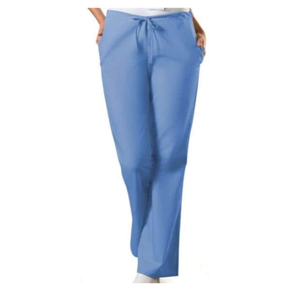 Scrub Pant 65% Polyester / 35% Cotton 3 Pockets Large Ceil Blue Womens Ea