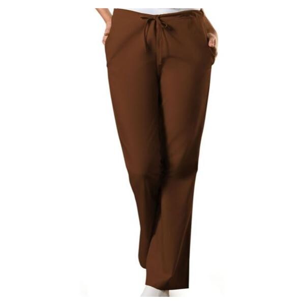 Scrub Pant 65% Polyester / 35% Cotton 3 Pockets Small Chocolate Womens Ea