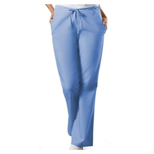 Scrub Pant 65% Polyester / 35% Cotton 3 Pockets Large Ceil Blue Womens Ea