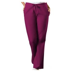 Scrub Pant 65% Polyester / 35% Cotton 3 Pockets X-Large Wine Womens Ea