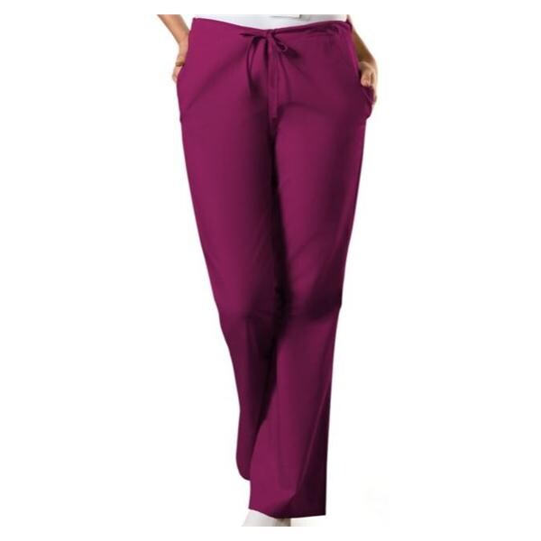 Scrub Pant 65% Polyester / 35% Cotton 3 Pockets X-Large Wine Womens Ea