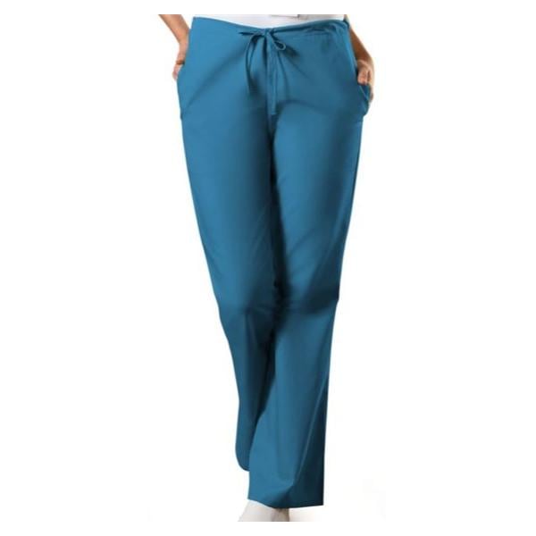 Scrub Pant 65% Polyester / 35% Cotton 3 Pockets Small Caribbean Blue Womens Ea