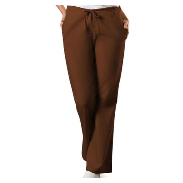 Scrub Pant 65% Polyester / 35% Cotton 3 Pockets Large Chocolate Womens Ea