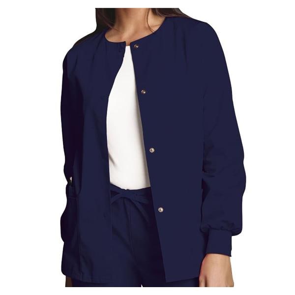Warm-Up Jacket 3 Pockets Long Sleeves / Knit Cuff Small Navy Womens Ea