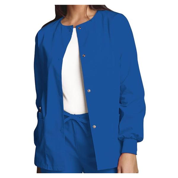 Warm-Up Jacket 3 Pockets Long Sleeves / Knit Cuff Large Royal Womens Ea
