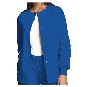 Warm-Up Jacket 3 Pockets Long Sleeves / Knit Cuff 4X Large Royal Blue Womens Ea