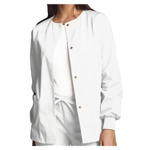 Warm-Up Jacket 3 Pockets Long Sleeves / Knit Cuff X-Large White Womens Ea