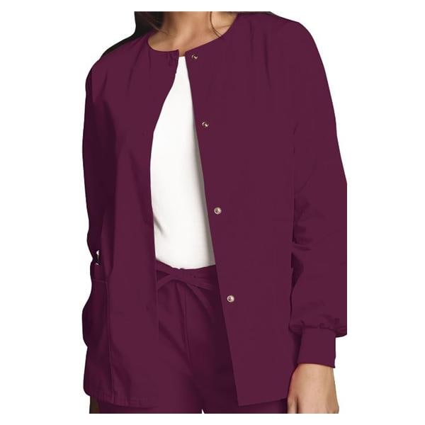 Warm-Up Jacket 3 Pockets Long Sleeves / Knit Cuff Small Wine Womens Ea