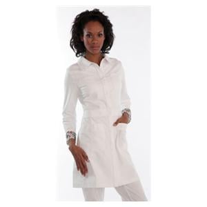Lab Coat 4 Pockets Long Sleeves 34 in Large White Womens Ea