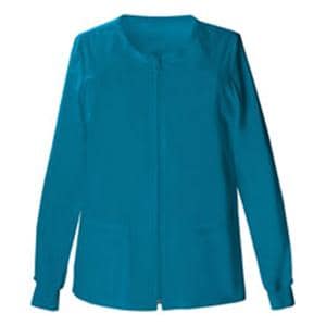 Warm-Up Jacket Long Sleeves / Knit Cuff Small Caribbean Blue Womens Ea
