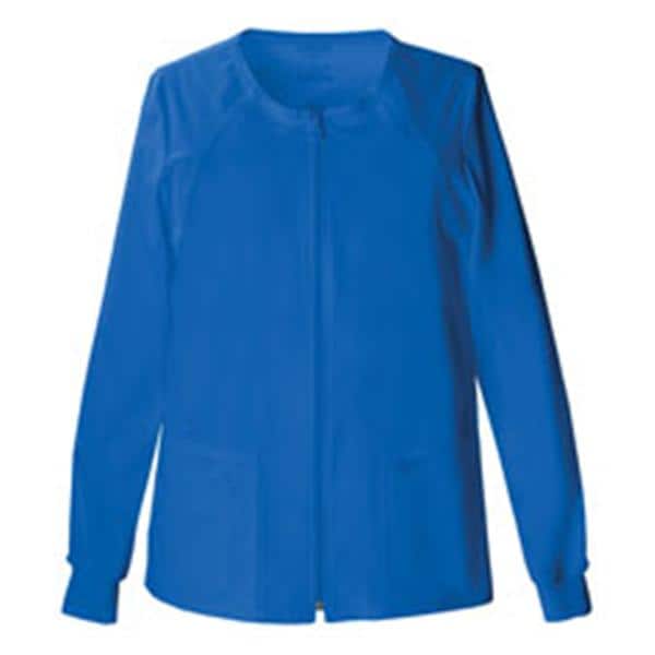 Warm-Up Jacket 4 Pockets Long Sleeves / Knit Cuff Small Royal Blue Womens Ea