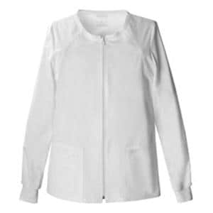 Warm-Up Jacket 4 Pockets Long Sleeves / Knit Cuff 5X Large White Womens Ea