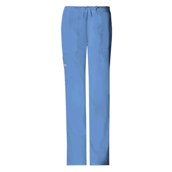 Cherokee Scrub Pant Poly/Ctn/Spndx 4 Pockets 2X Large Ceil Blue Womens Ea
