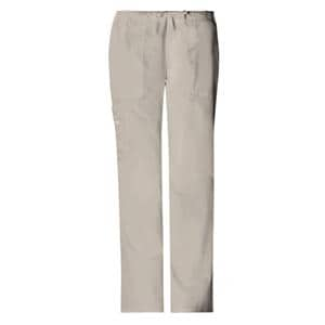 Cherokee Scrub Pant Poly/Ctn/Spndx 4 Pockets X-Small Khaki Womens Ea