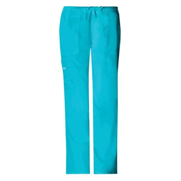 Cherokee Scrub Pant Poly/Ctn/Spndx 4 Pockets X-Small Turquoise Womens Ea