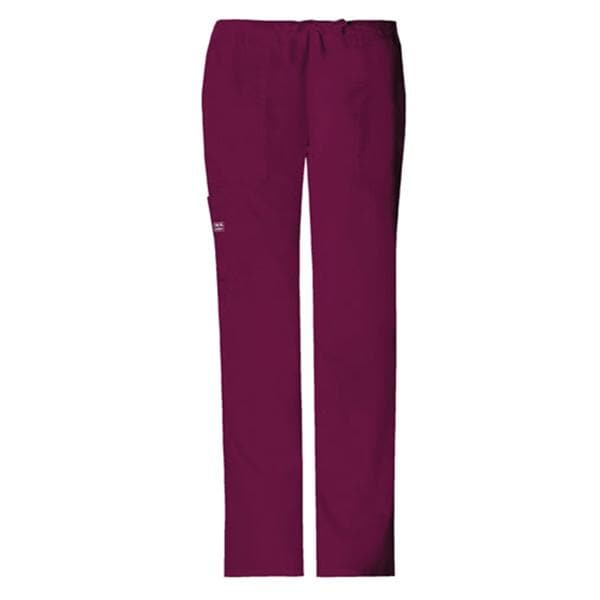 Cherokee Scrub Pant Poly/Ctn/Spndx 4 Pockets X-Small Wine Womens Ea