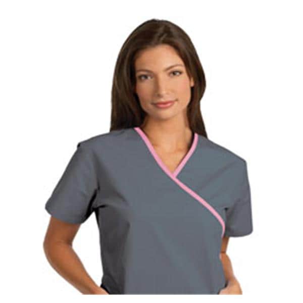 Fashion Seal Scrub Shirt 7599 Womens X-Small Pewter / Pink Ea