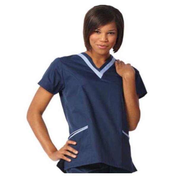 Fashion Poplin Scrub Shirt Womens X-Small Navy / Ceil Ea
